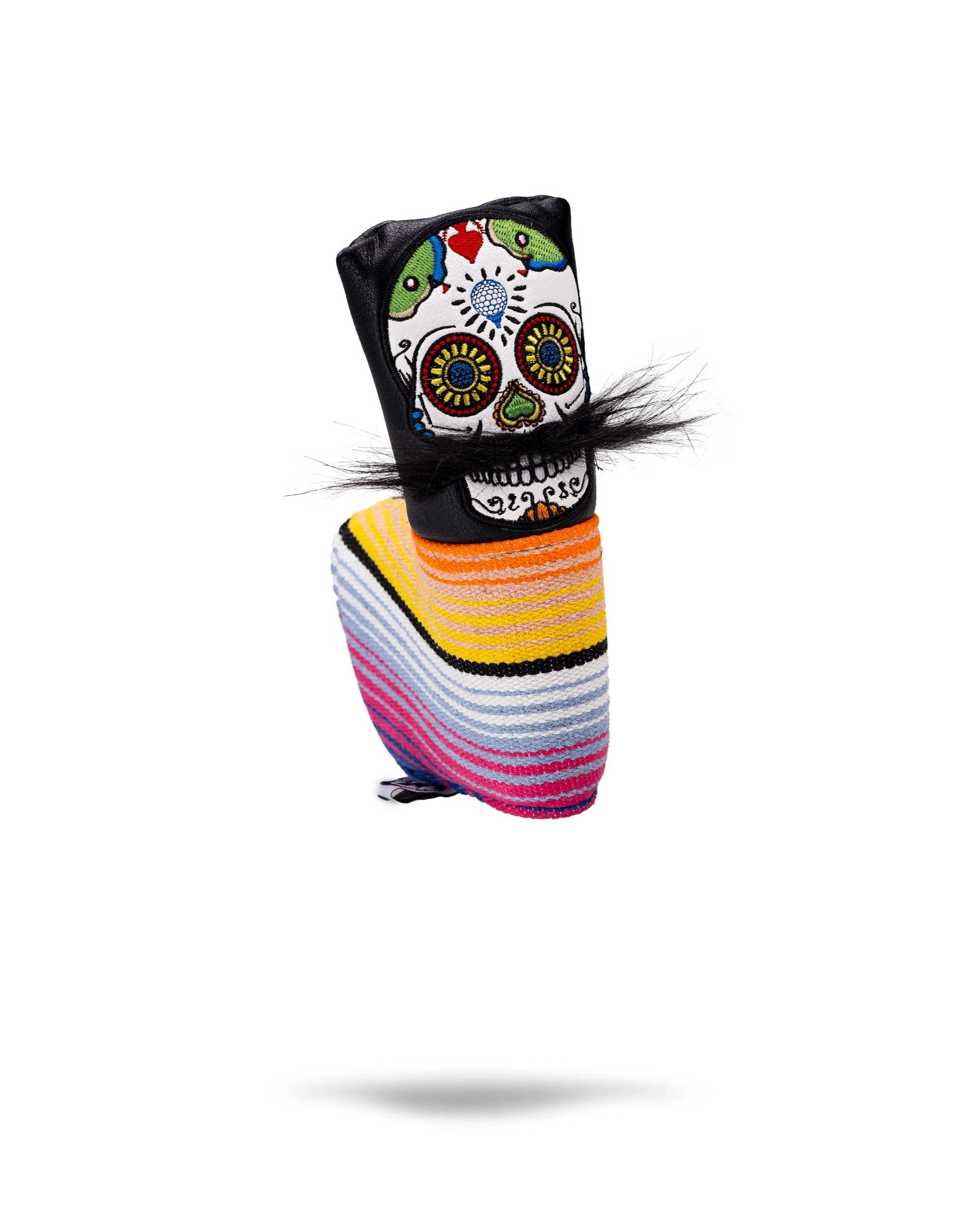 Mustache Sugar Skull - Blade Putter Cover Black