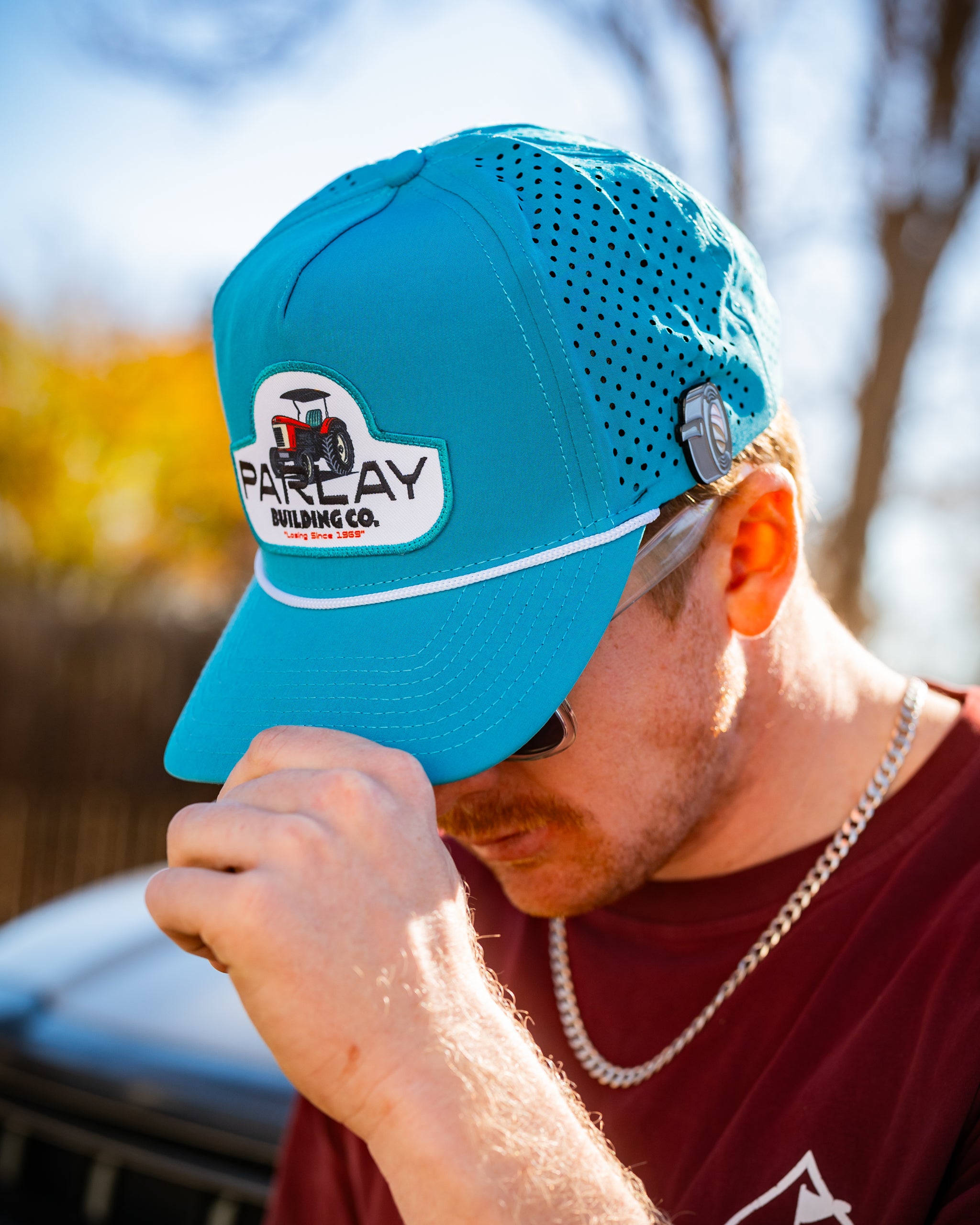 Perforated Rope Hat - Parlay Building Co. - Baby Blue