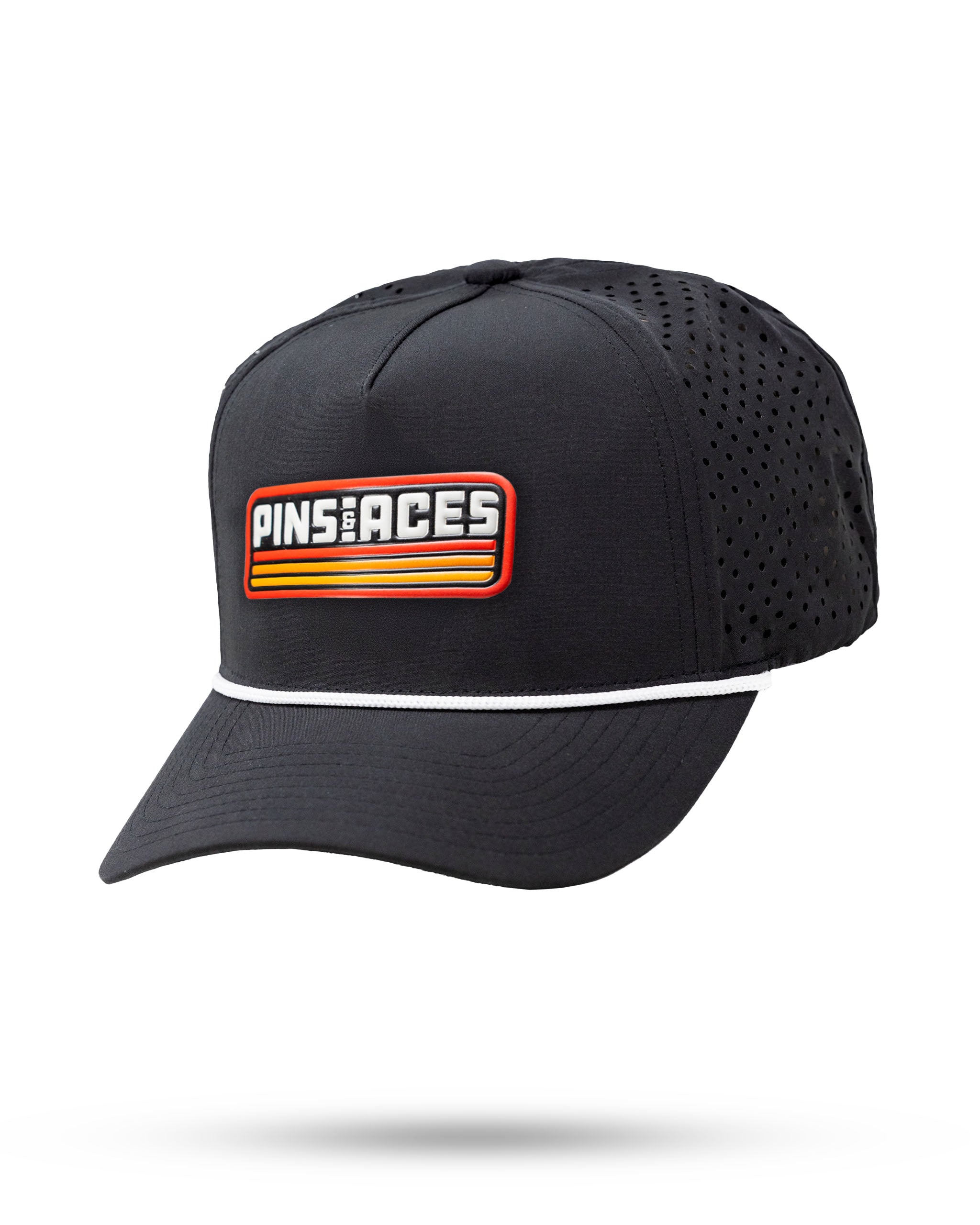 Perforated Rope Hat - Retro Orange - Black
