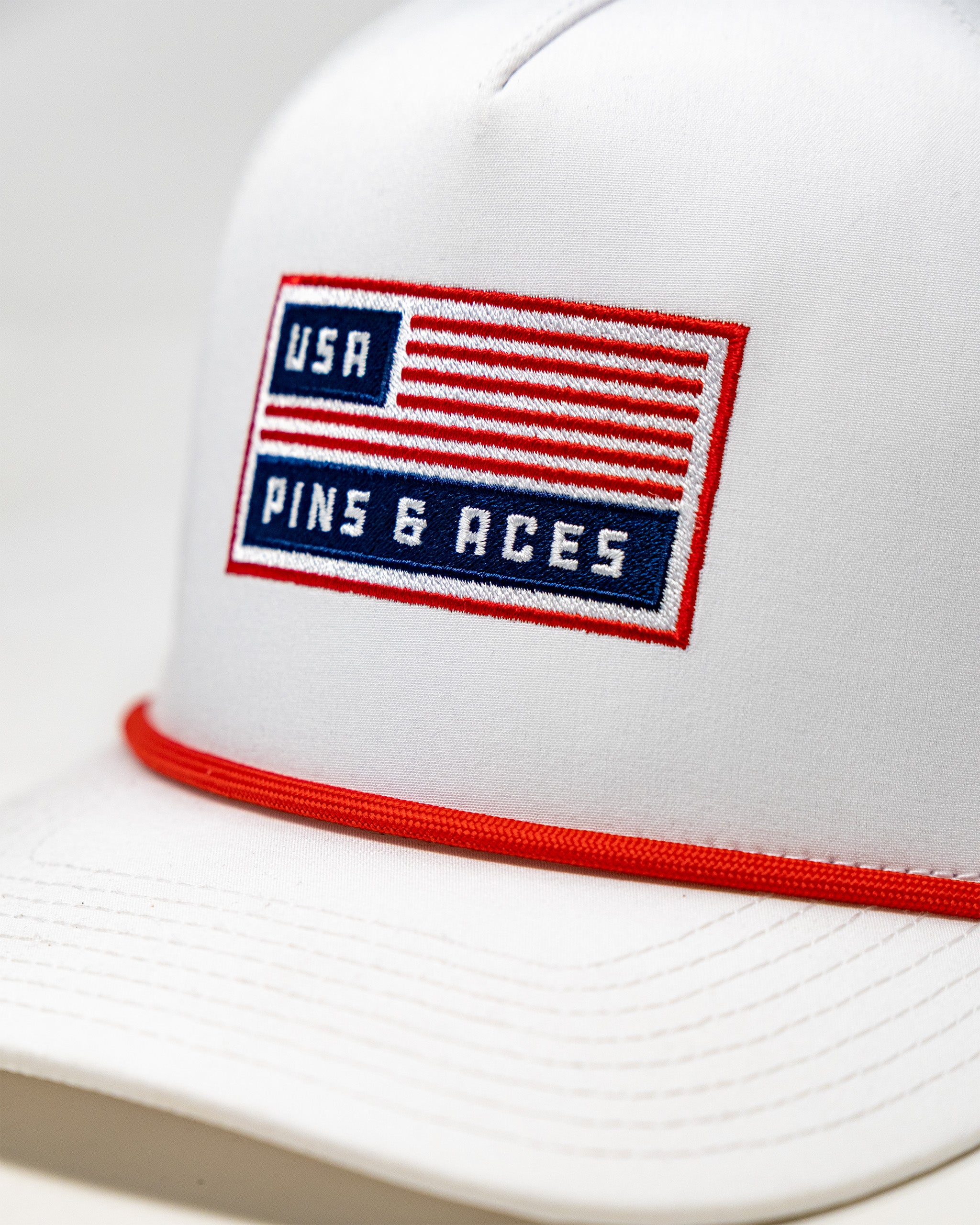 Perforated Rope Hat - USA - Pins & Aces