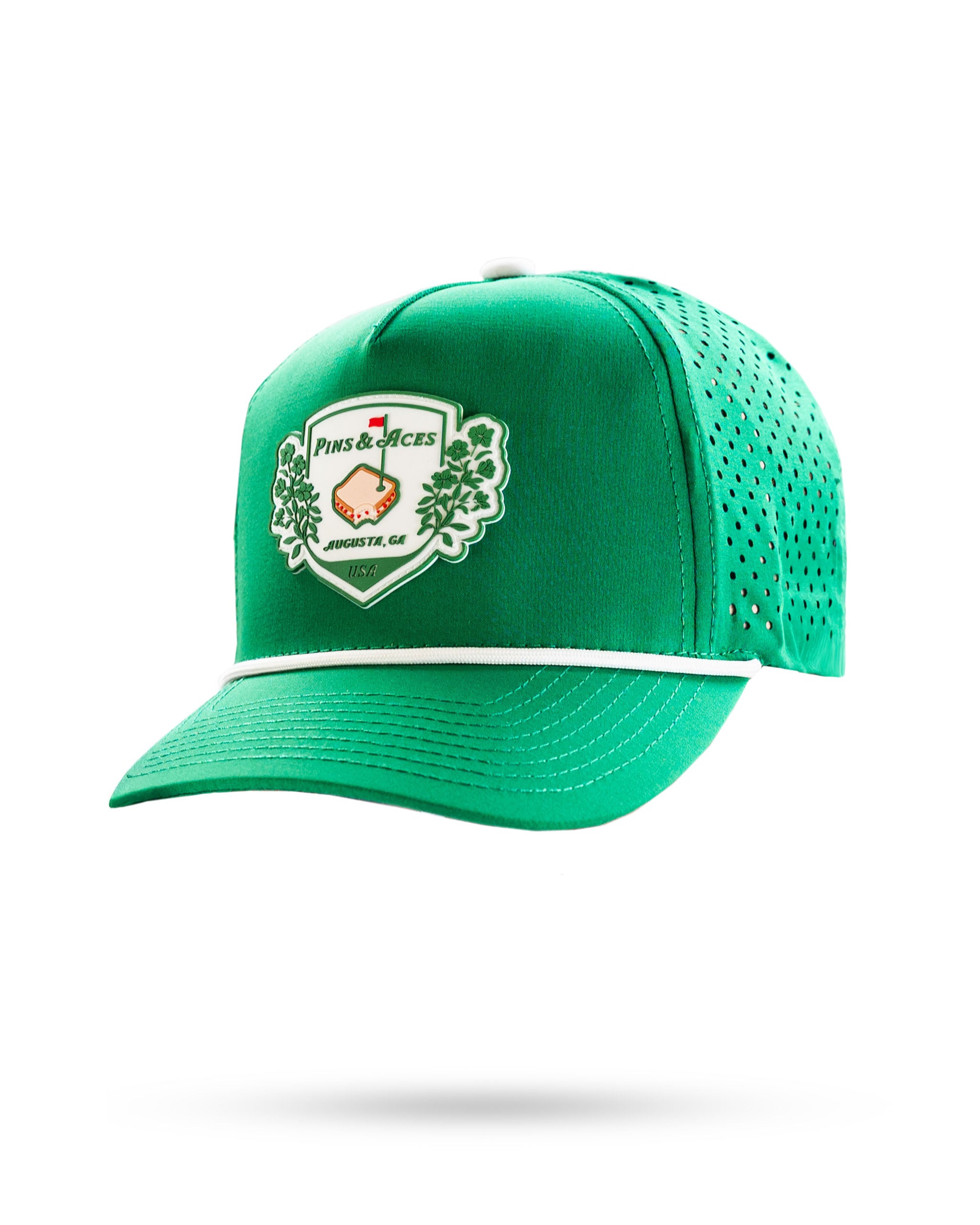 Pimento Crest - Perforated Rope Hat - Green
