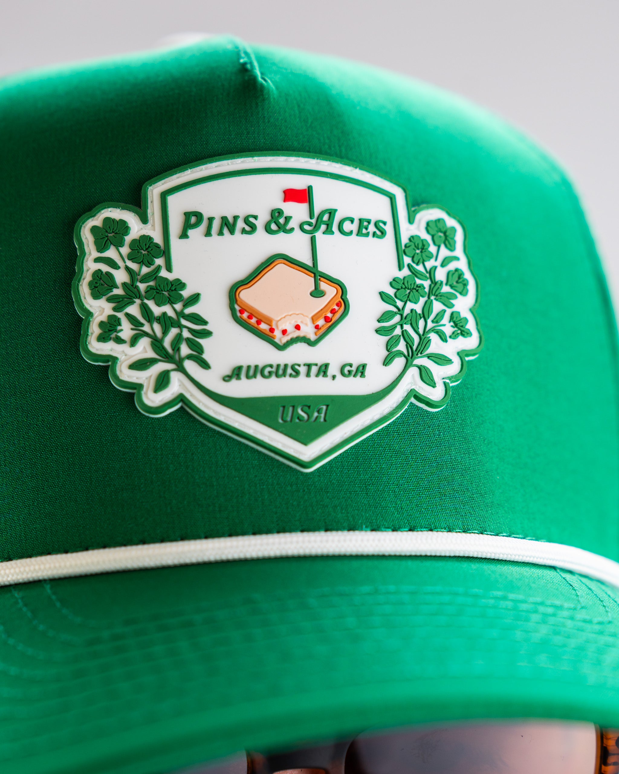 Pimento Crest - Perforated Rope Hat - Green