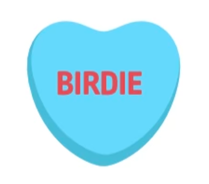 "Birdie" Candy Heart Ball Marker