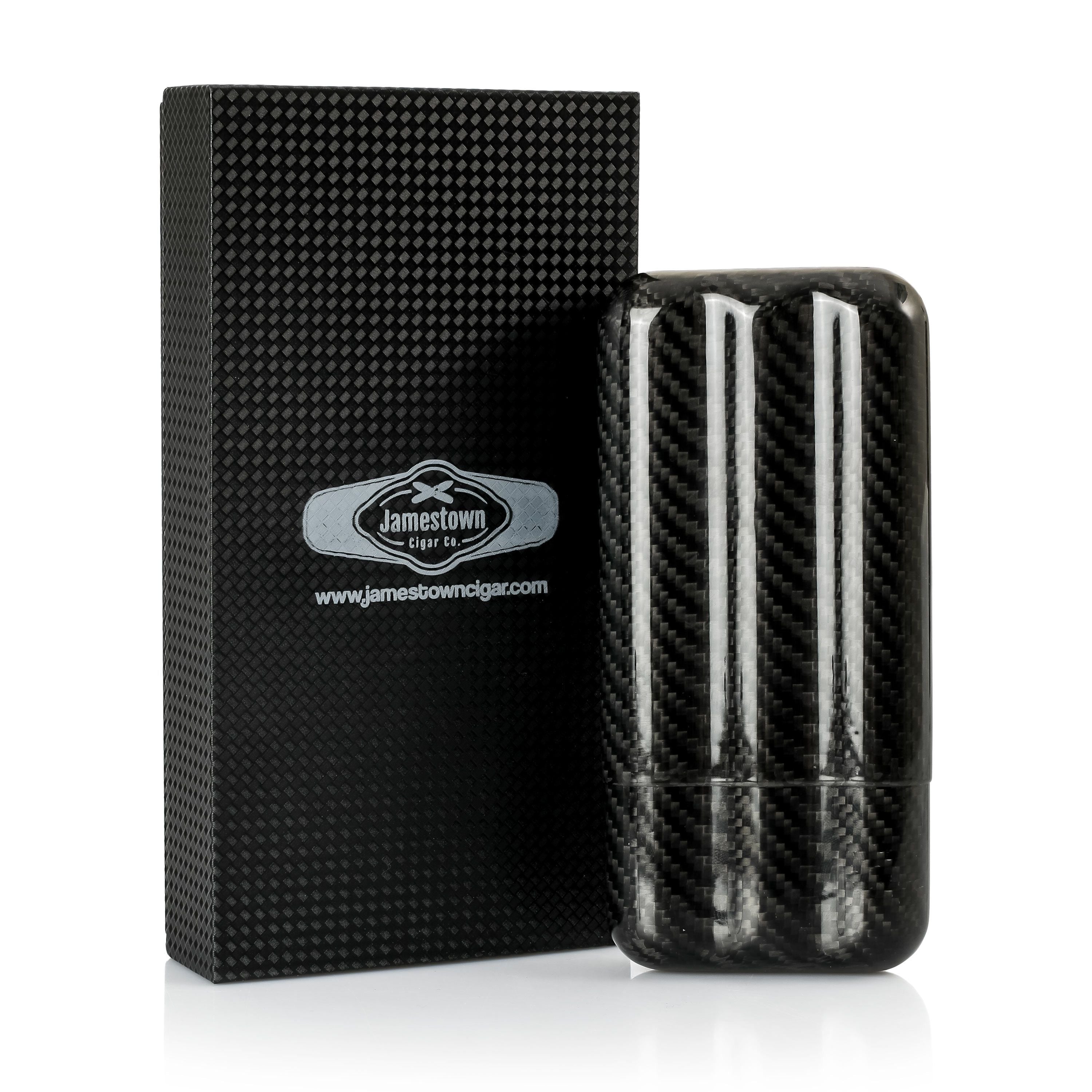 Carbon Fiber Cigar Case - 3 Slot Jamestown